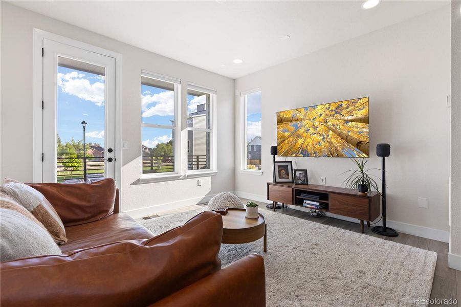 Furnished interior view inside a new home in Haskins Station, Arvada (Image 8). Furnished interior view inside a new home in Haskins Station, Arvada (Image 8).