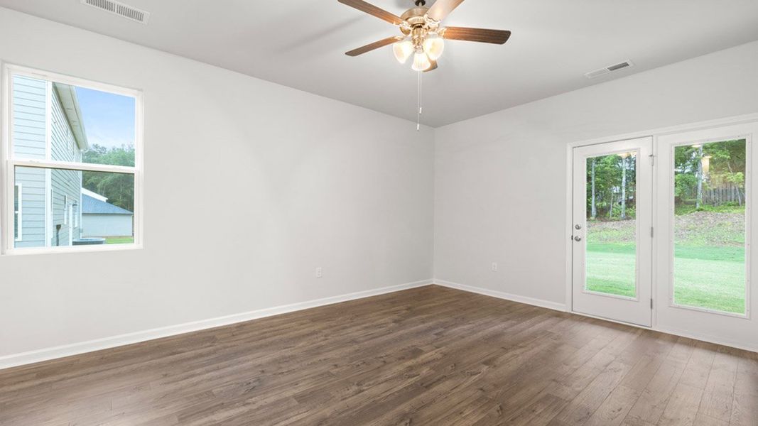 Spacious, unfurnished interior of a new home in Estates at Deer Hollow, Grovetown (Image 24). Spacious, unfurnished interior of a new home in Estates at Deer Hollow, Grovetown (Image 24).