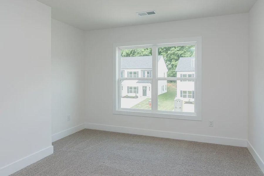 Representative unfurnished interior of a home built from the 1808 Townhome by Adams Homes in Parkstone Place Townhomes, Roebuck (Image 25). Representative unfurnished interior of a home built from the 1808 Townhome by Adams Homes in Parkstone Place Townhomes, Roebuck (Image 25).