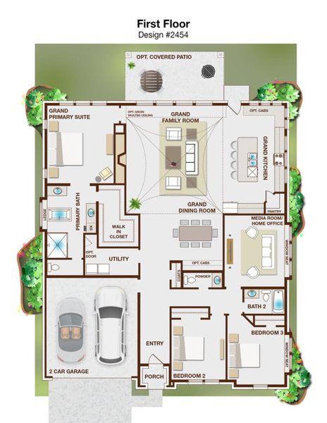 2D floor plan layout for the Grand Somercrest by Grand Homes in Somercrest, Midlothian, TX (Image 3). 2D floor plan layout for the Grand Somercrest by Grand Homes in Somercrest, Midlothian, TX (Image 3).