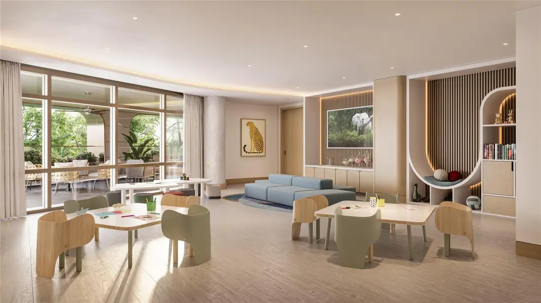 Additionally located on the Arcade level is the bright and serene children's activity room.