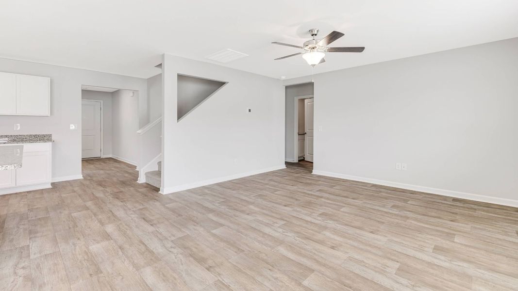 Representative unfurnished interior of a home built from the HAYDEN by D.R. Horton in Saltgrass Landing, Winnabow (Image 19).