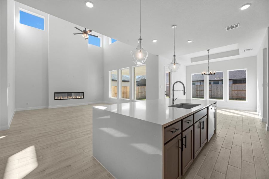 Furnished interior view inside a new home in Meridiana, Manvel (Image 5). Furnished interior view inside a new home in Meridiana, Manvel (Image 5).