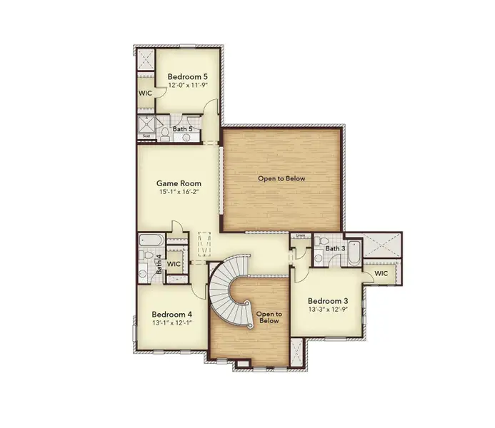 2D floor plan layout for the Hancock by Kindred Homes in Oak Creek Ranch, Waxahachie, TX (Image 4). 2D floor plan layout for the Hancock by Kindred Homes in Oak Creek Ranch, Waxahachie, TX (Image 4).