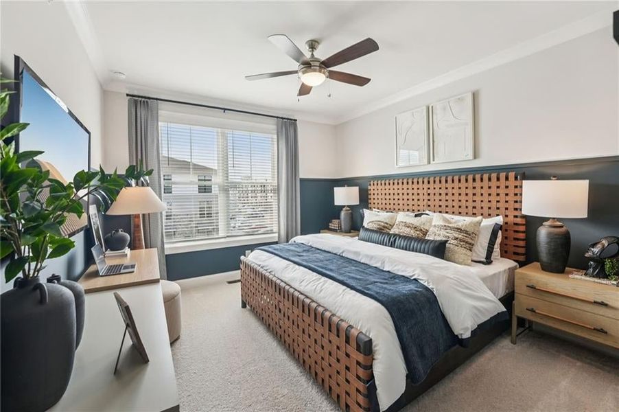 Primary Bedroom spacious and relaxing