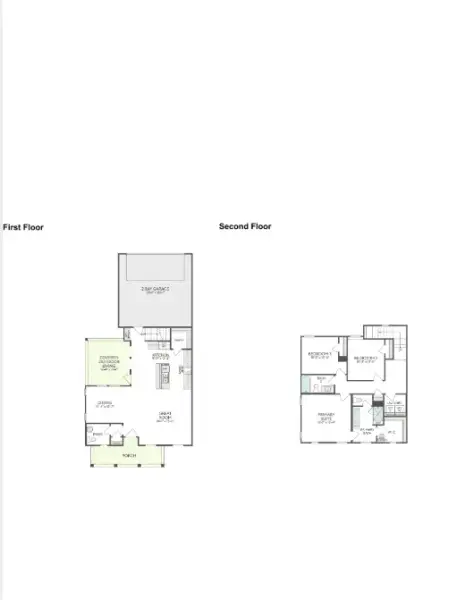 2D floor plan layout of this home in The Retreat at Harvest, Argyle, TX (Image 5).