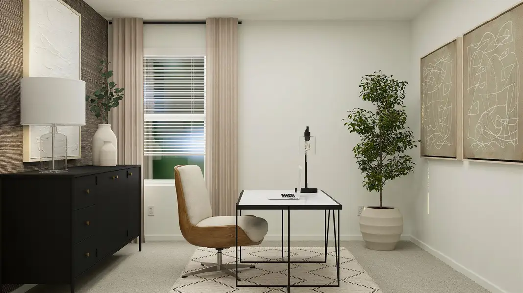 Furnished interior view inside a new home in Bertram Oaks: Majors Collection, Bertram (Image 29).