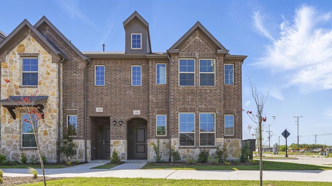 Representative exterior photo of a completed home built from the Liberty by D.R. Horton in Liberty Crossing, Royse City, TX (Image 1). Representative exterior photo of a completed home built from the Liberty by D.R. Horton in Liberty Crossing, Royse City, TX (Image 1).