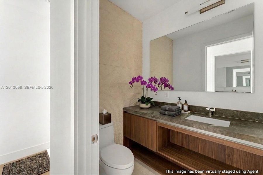 Furnished interior view inside a new home in , Miami (Image 12).