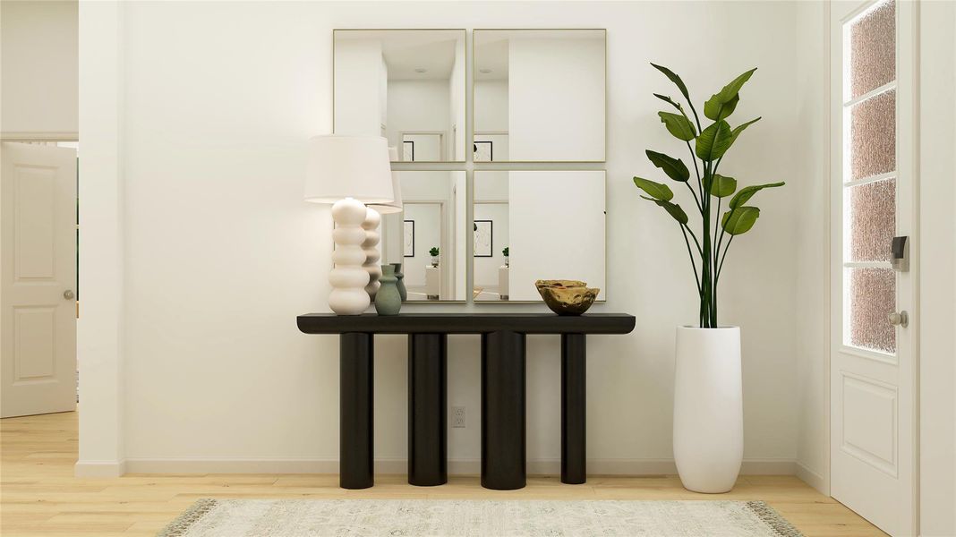 Furnished interior view inside a new home in Samara, League City (Image 19).