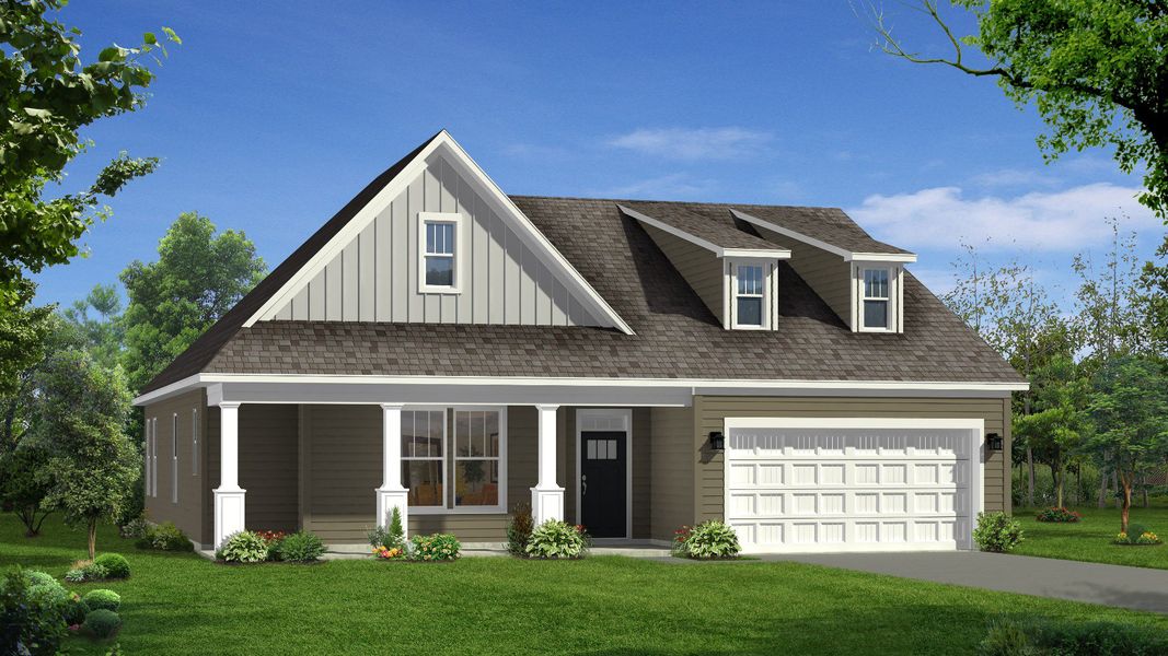 Representative exterior photo of a completed home built from the Wakefield by DRB Homes in Rosemary Grove, Greenville, SC (Image 21).