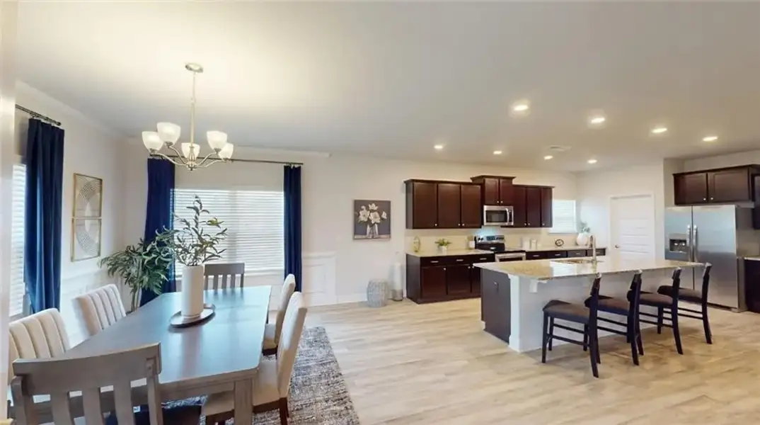 Furnished interior view inside a new home in Mirror Lake at South Harbour, Villa Rica (Image 15).