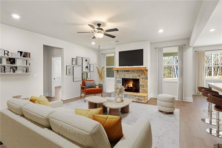 Furnished interior view inside a new home in Salacoa, Calhoun (Image 8).