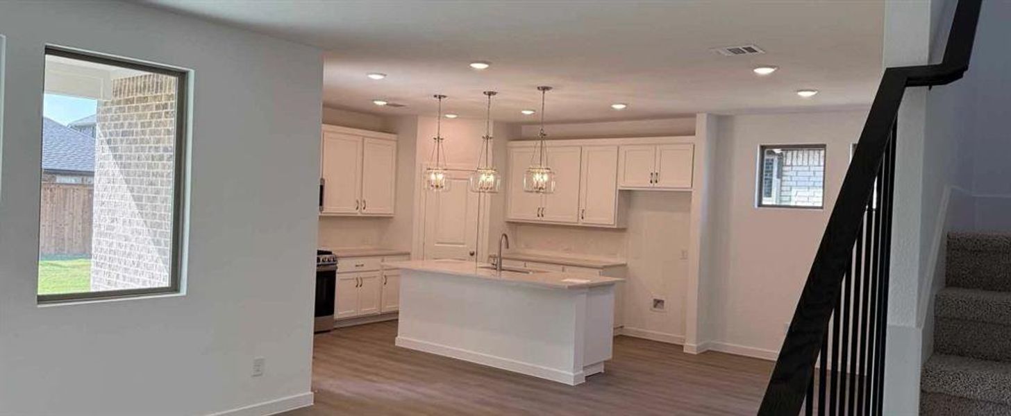 Open Kitchen-Living-Dining Room Construction Progress featuring the Timeless Collection Open Kitchen-Living-Dining Room Construction Progress featuring the Timeless Collection