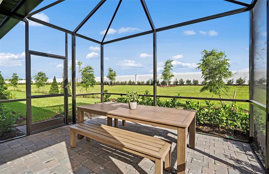 Exterior details and patio area of a home in Talon Preserve on Palmer Ranch, Nokomis (Image 23).
