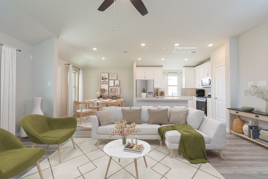Representative furnished interior of a home built from the Allegheny by Beazer Homes in Laurel Landing, Alvin (Image 4).