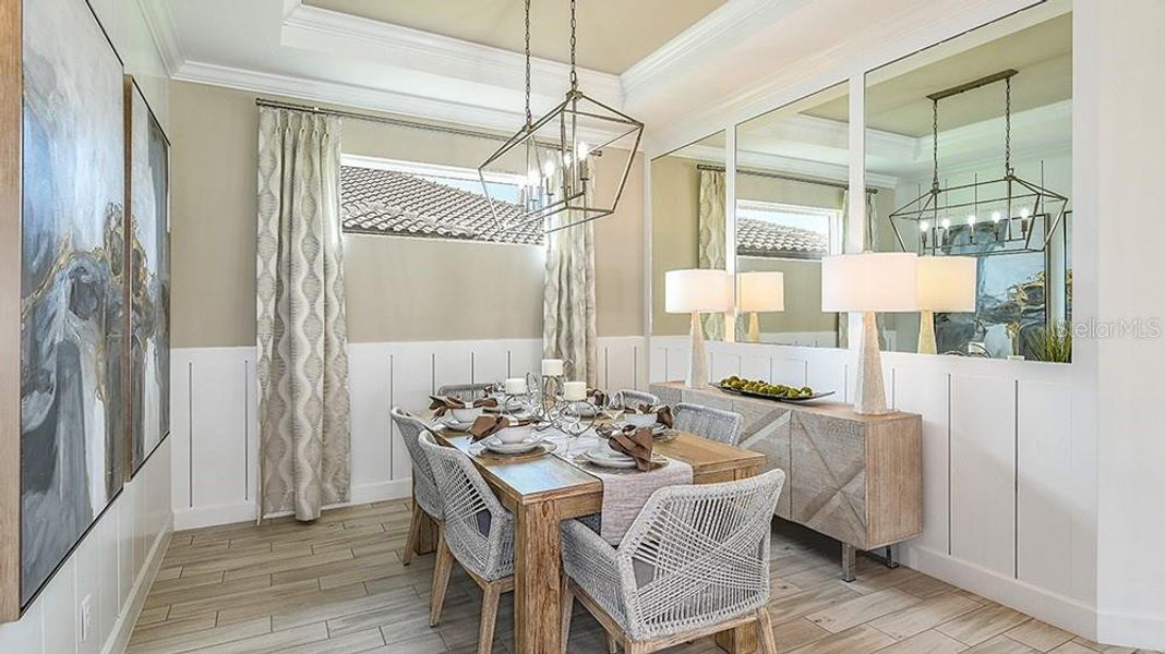 Furnished interior view inside a new home in Esplanade at Azario Lakewood Ranch, Bradenton (Image 7). Furnished interior view inside a new home in Esplanade at Azario Lakewood Ranch, Bradenton (Image 7).