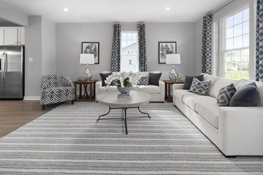 Furnished interior view inside a new home in Stowe Branch Townhomes, Charlotte (Image 6).