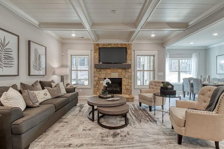 Furnished interior view inside a new home in Pinecrest Ridge, Dacula (Image 10). Furnished interior view inside a new home in Pinecrest Ridge, Dacula (Image 10).