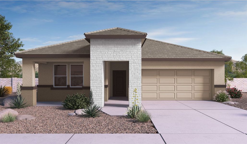 Representative exterior photo of a completed home built from the Dalea by D.R. Horton in Saguaro Bloom, Marana, AZ (Image 15).