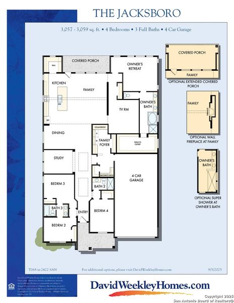 2D floor plan layout of this home in Briggs Ranch – Signature Legacy Series, San Antonio, TX (Image 2).