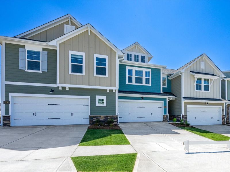 Front exterior of a new home in Westview Towns, Waxhaw, NC, highlighting curb appeal (Image 20).