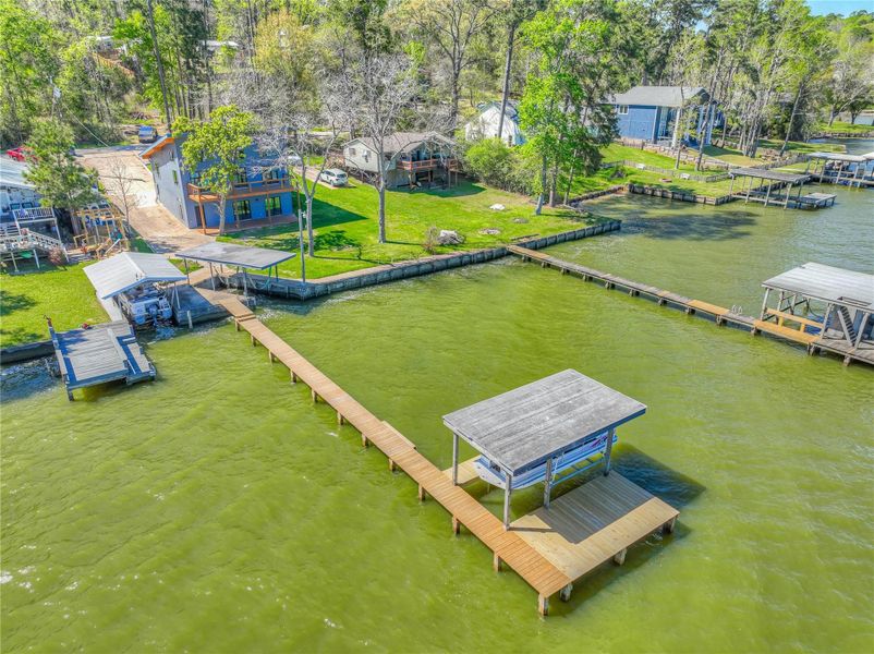 AERIAL VIEW, 2 BOAT HOUSES