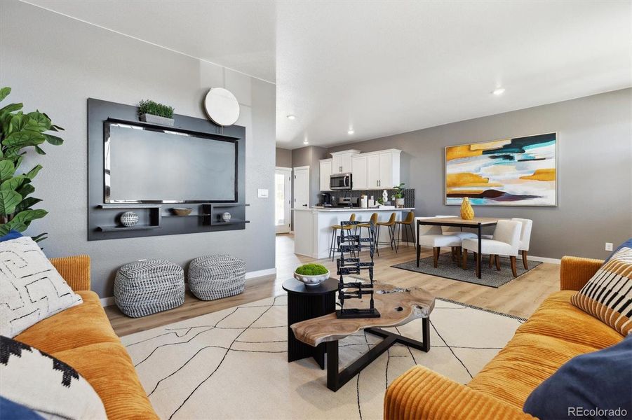 Furnished interior view inside a new home in Horizon Uptown, Aurora (Image 8).