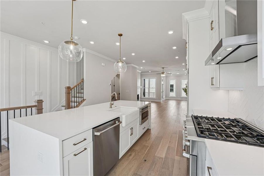 Furnished interior view inside a new home in Towns on Thompson, Alpharetta (Image 9).
