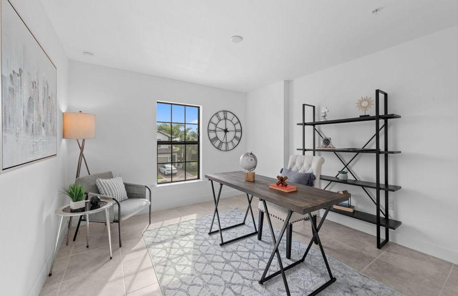 Flex room or optional den with french doors, or third bedroom