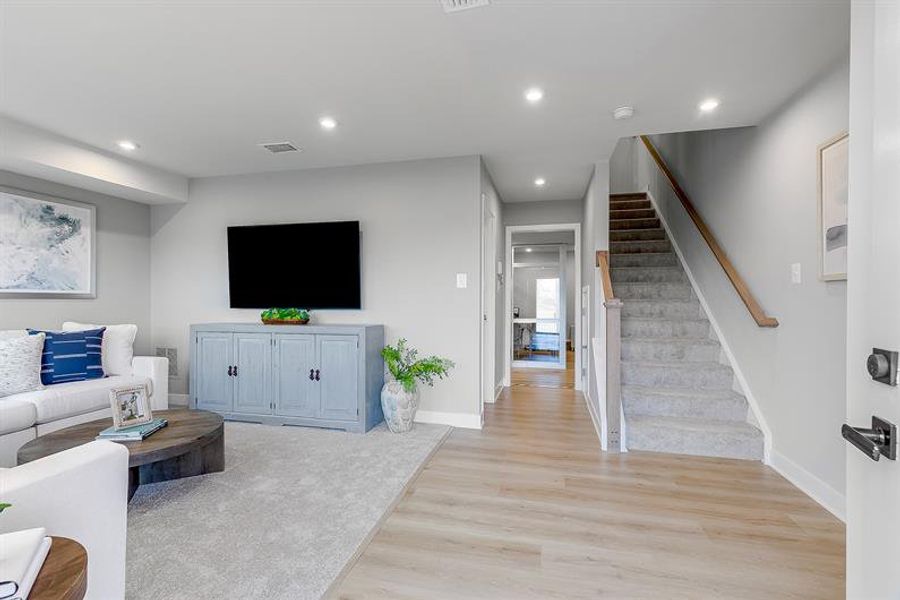 Representative furnished interior of a home built from the Mayer by Ryan Homes in Stowe Branch Townhomes, Charlotte (Image 34).