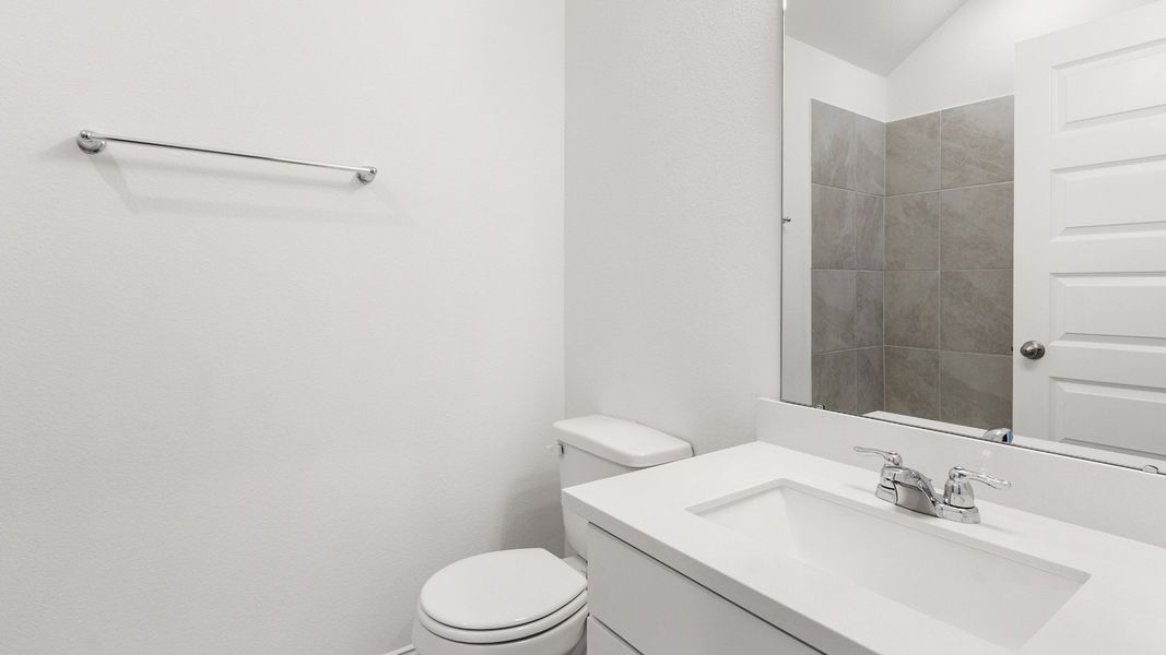 Representative furnished interior of a home built from the Fiji by Brightland Homes in Bridgeland Creekland Village, Cypress (Image 14).