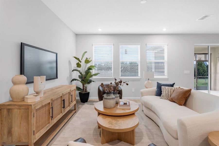 Furnished interior view inside a new home in Pendleton at Chapel Crossings, Wesley Chapel (Image 17). Furnished interior view inside a new home in Pendleton at Chapel Crossings, Wesley Chapel (Image 17).