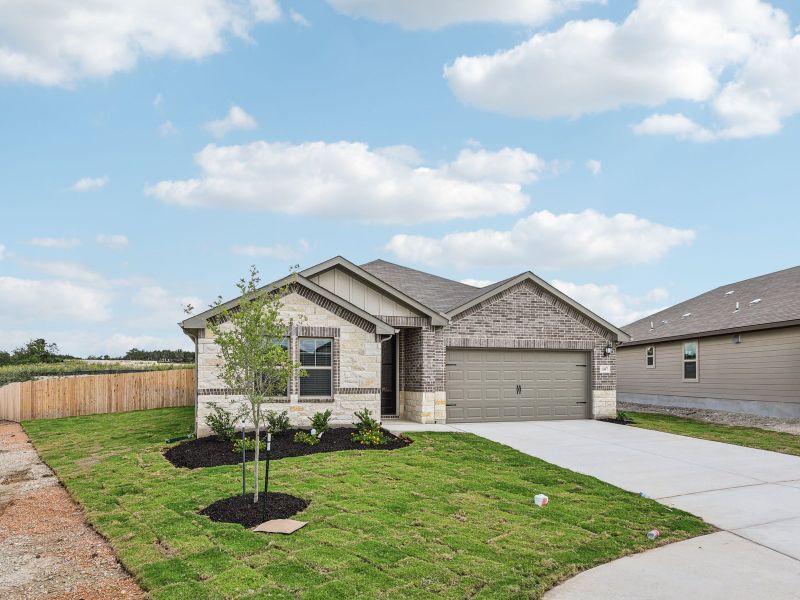 Front exterior of the Oleander floorplan at a Meritage Homes community.