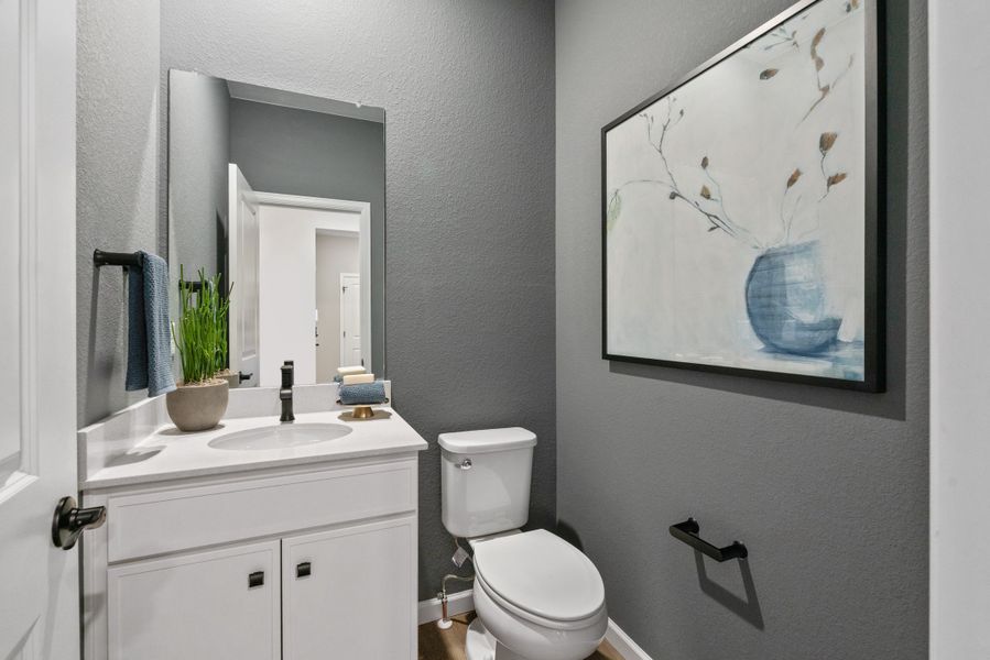 Representative furnished interior of a home built from the 4008 by Risewell Homes in Harvest Crossing, Aurora (Image 10).