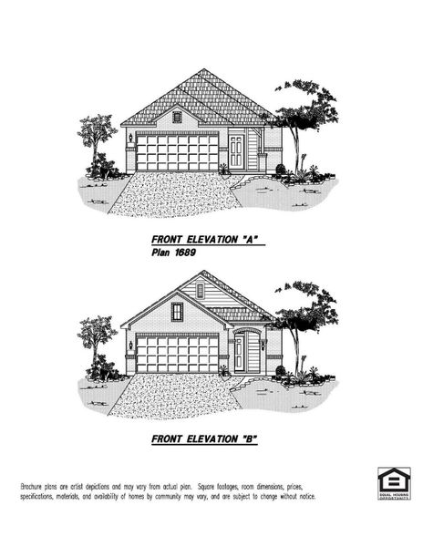 Exterior rendering of this home design in Enclave at Willis, Willis, TX (Image 5).