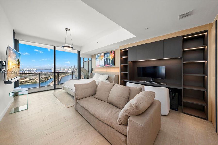 Furnished interior view inside a new home in , Miami Beach (Image 15).