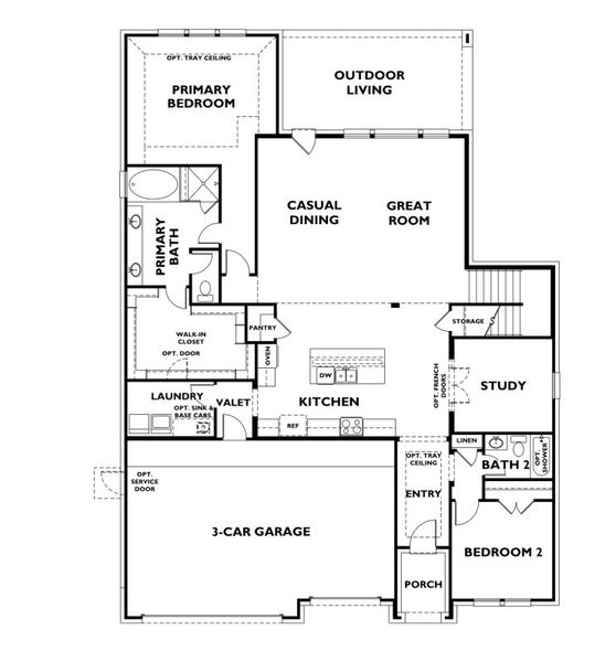 2D floor plan layout for the Plan 5049 by Shea Homes in Legacy 65', Friendswood, TX (Image 1). 2D floor plan layout for the Plan 5049 by Shea Homes in Legacy 65', Friendswood, TX (Image 1).