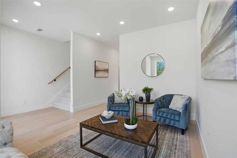 Furnished interior view inside a new home in , Dallas (Image 31).
