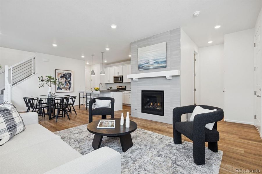 Main Level: Kitchen, Dining and Living Room Main Level: Kitchen, Dining and Living Room