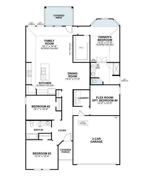 2D floor plan layout of this home in Meadow Park, Denton, TX (Image 5).