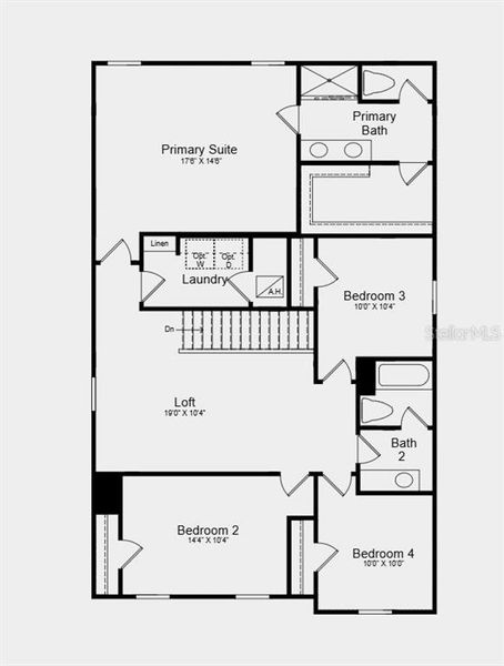 2D floor plan layout of this home in Solena, North Fort Myers, FL (Image 2). 2D floor plan layout of this home in Solena, North Fort Myers, FL (Image 2).