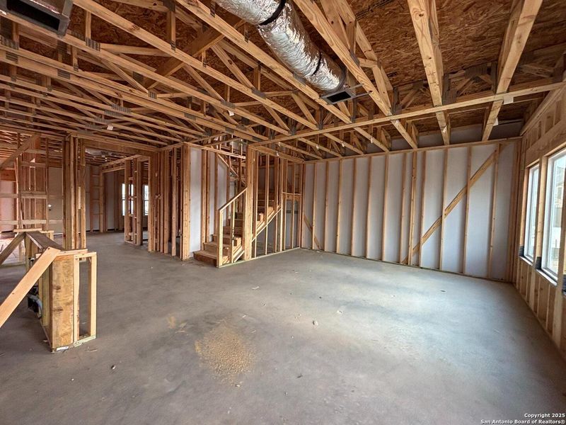 In-progress construction of a new home in The Heights at Saddlebrook Ranch 60's, Schertz, TX (Image 27).