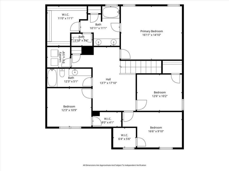 2D floor plan layout of this home in Garrett Preserve, Hiram, GA (Image 6).