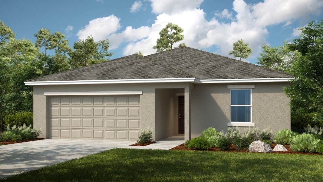 Representative exterior photo of a completed home built from the Hawk by Taylor Morrison in Westview, Kissimmee, FL (Image 1).