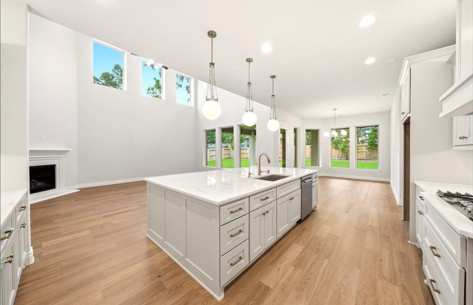 Furnished interior view inside a new home in The Woodlands Hills 65′, Willis (Image 20).