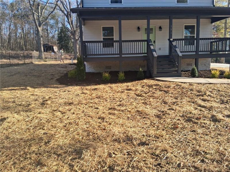 Exterior details and patio area of a home in , Toccoa (Image 18).