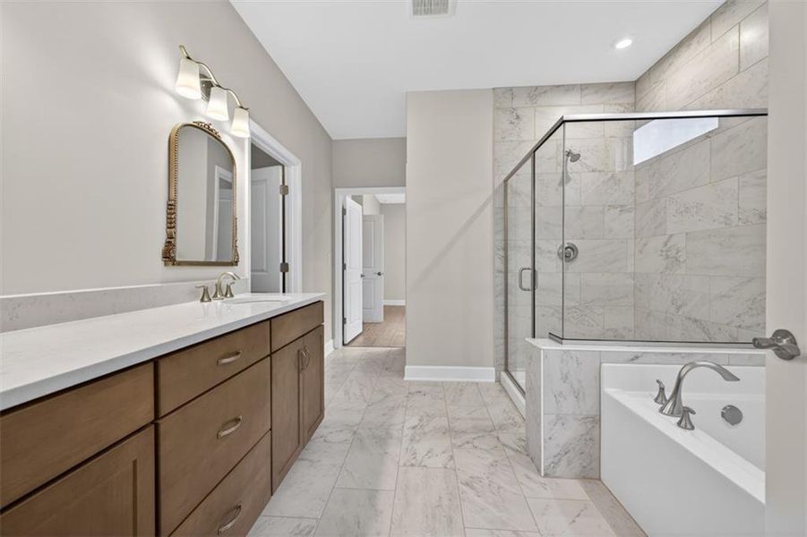 Furnished interior view inside a new home in Del Webb Chateau Elan, Hoschton (Image 7). Furnished interior view inside a new home in Del Webb Chateau Elan, Hoschton (Image 7).