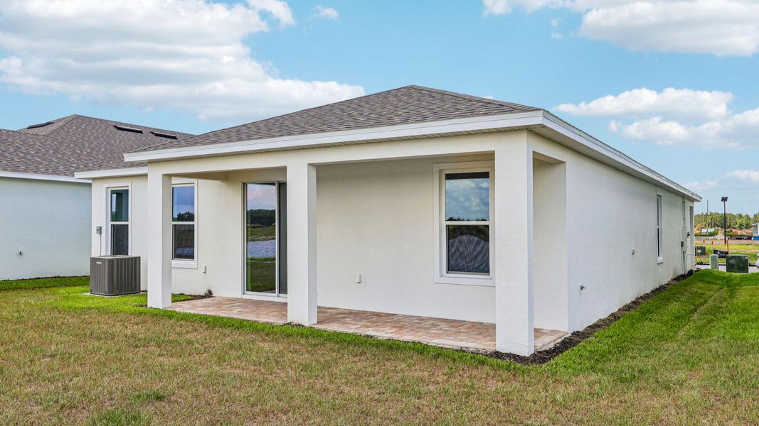 Buttonwood Floor Plan Rear Exterior Covered Paver Lanai