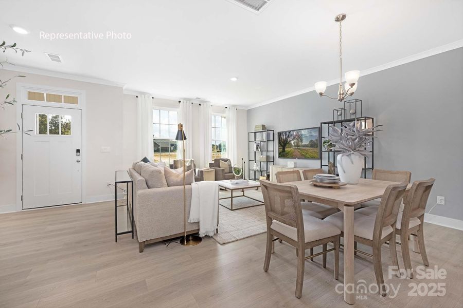 Furnished interior view inside a new home in Sanctuary at Southgate, Indian Trail (Image 2).